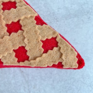 Strawberry Pie Felt pie Felt pie slices Felt pretend food Eco friendly pretend food Pretend food cake image 2