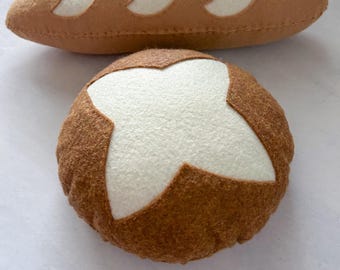 Felt Sourdough - French bread Set | Pretend bread | Eco friendly pretend food | Kids pretend food | Felt loaves