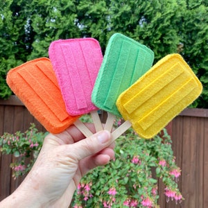 Felt popsicles | Pretend popsicles | Eco friendly pretend food | Kids pretend food | Summer toy