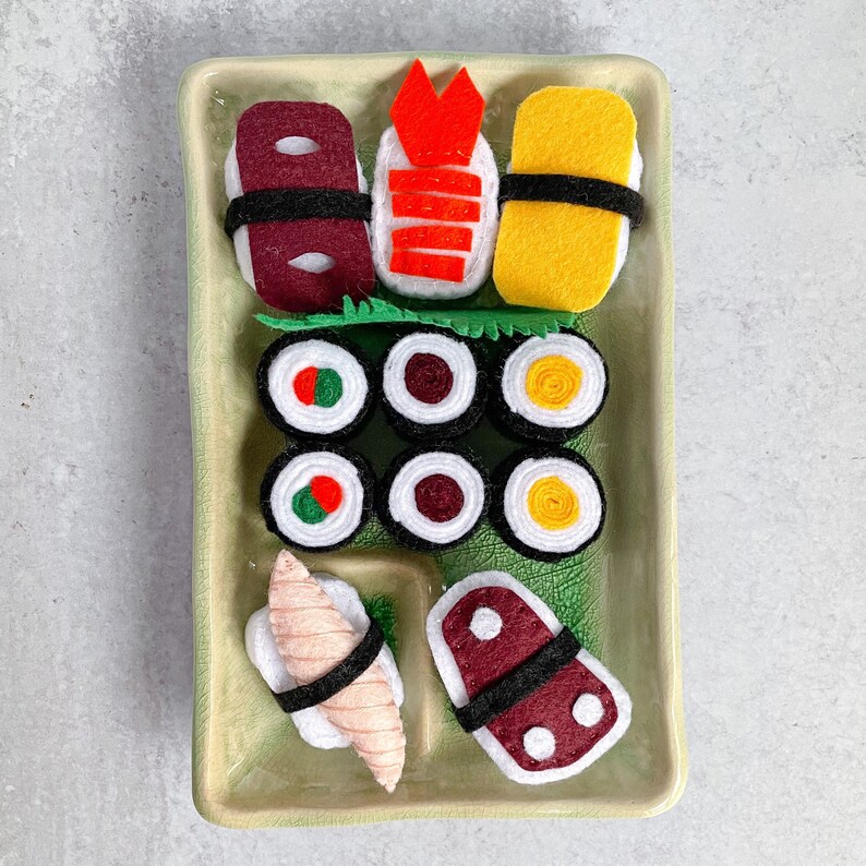 Felt Sushi Set Pretend Play Food Play Food Kids Toy Etsy
