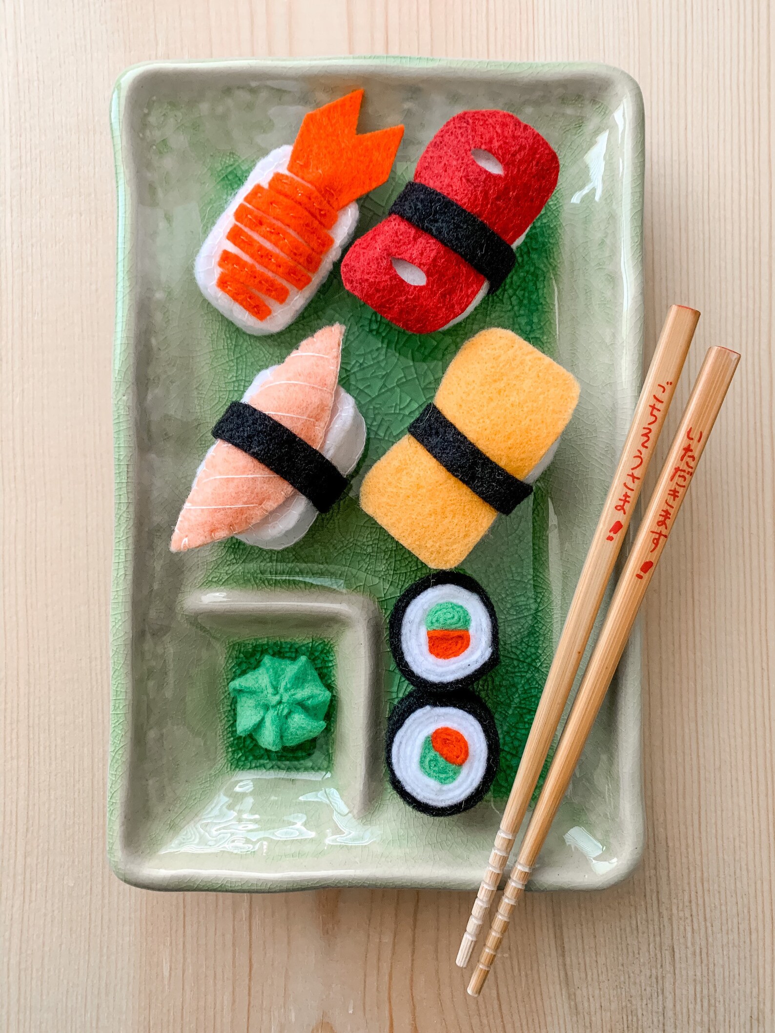 Felt Sushi Set Pretend Play Food Play Food Kids Toy Etsy