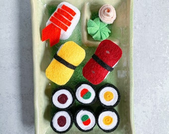 Felt Sushi Set | Pretend Play Food | Play Food | Kids Toy | Sushi Rolls | Ready to Ship (Small)