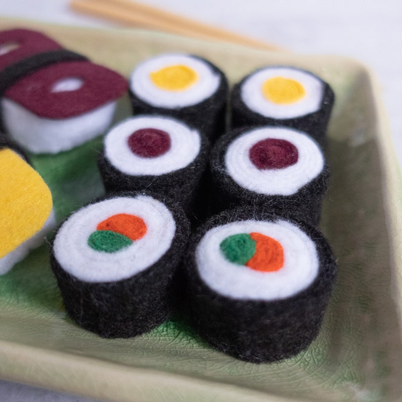 Felt Sushi Set Pretend Play Food Play Food Kids Toy Etsy