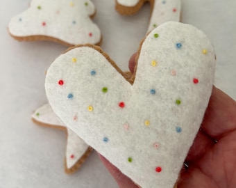 Felt Christmas cookies | Felt pretend food | Eco friendly pretend food | Felt kids toy | Pretend cookies | Holidays | Felt gingerbread