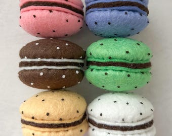 Felt macarons rainbow | Pretend macarons | Eco friendly pretend food | Kids pretend food | Felt macaron