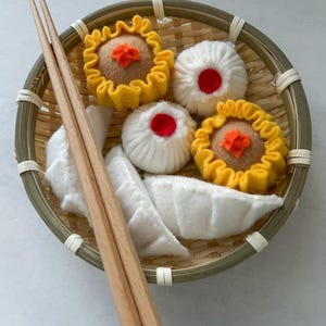 Felt Dumpling Set | Dim Sum | Pretend Play Food | Play Food | Kids Toy | Ready to Ship