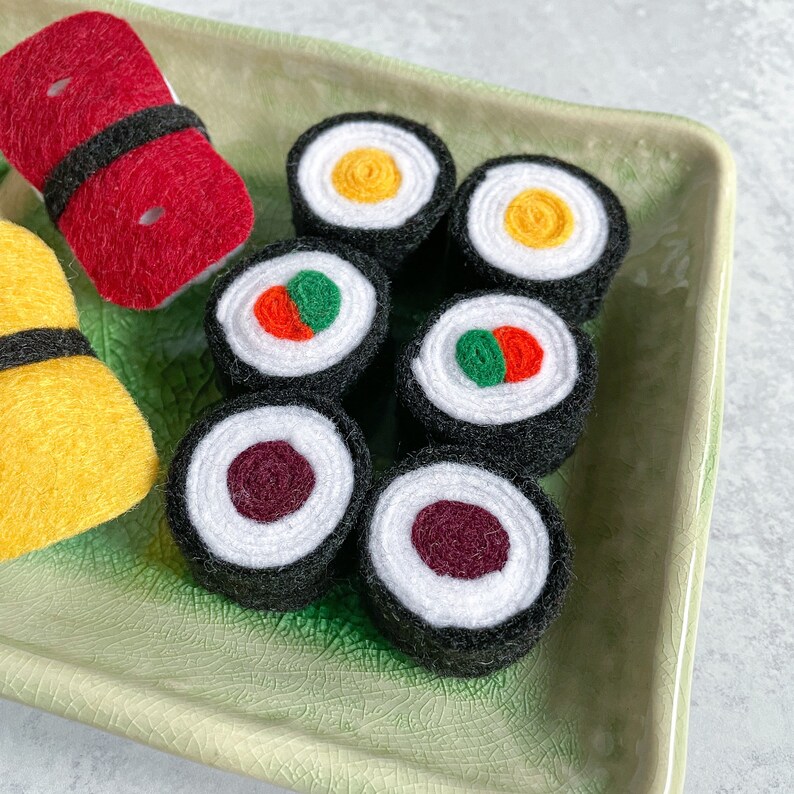 Felt Sushi Set Pretend Play Food Play Food Kids Toy Etsy