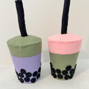 Felt Matcha Boba set | Play food | Felt toys | Pretend cookies | Eco friendly toy food | Felt cup