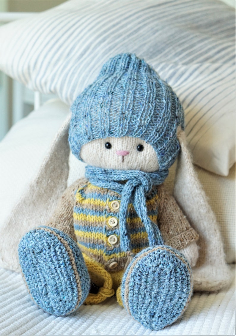 Knitting Kits Bunny Toy Knitting patterns DIY KIT Bunny Etsy