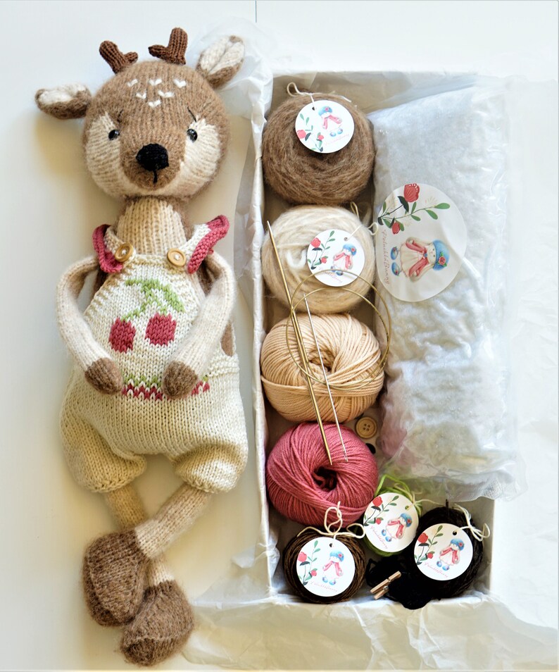Knitting Kits Toy Knitting patterns DIY KIT Reindeer Etsy