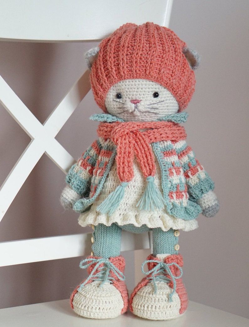 Amigurumi Kits with yarn Toy crochet patterns DIY KIT Kitty Etsy