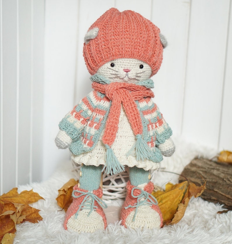 Amigurumi Kits with yarn Toy crochet patterns DIY KIT Kitty Etsy