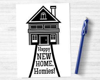 Funny New Home Card Digital Download For Homeowner New House Housewarming