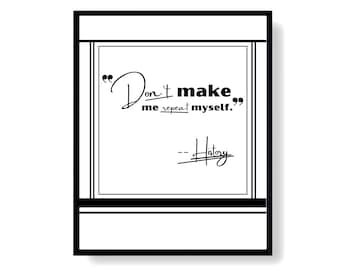 Grappig Snarky gezegde Laat me mezelf niet herhalen Geschiedenis Poster, Afdrukbare Quote Klasbord voor Geschiedenisleraar Instant Download