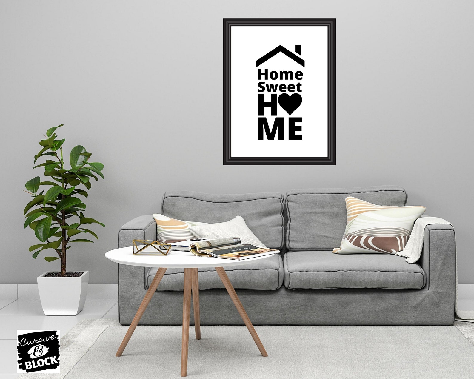 Home Sweet Home Printable Sign, Home Decor Wall Art Print Download - Etsy