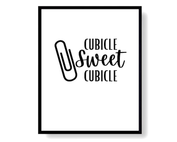Cubicle Sweet Cubicle Decor Printable Quote Sign Cute Office - Etsy