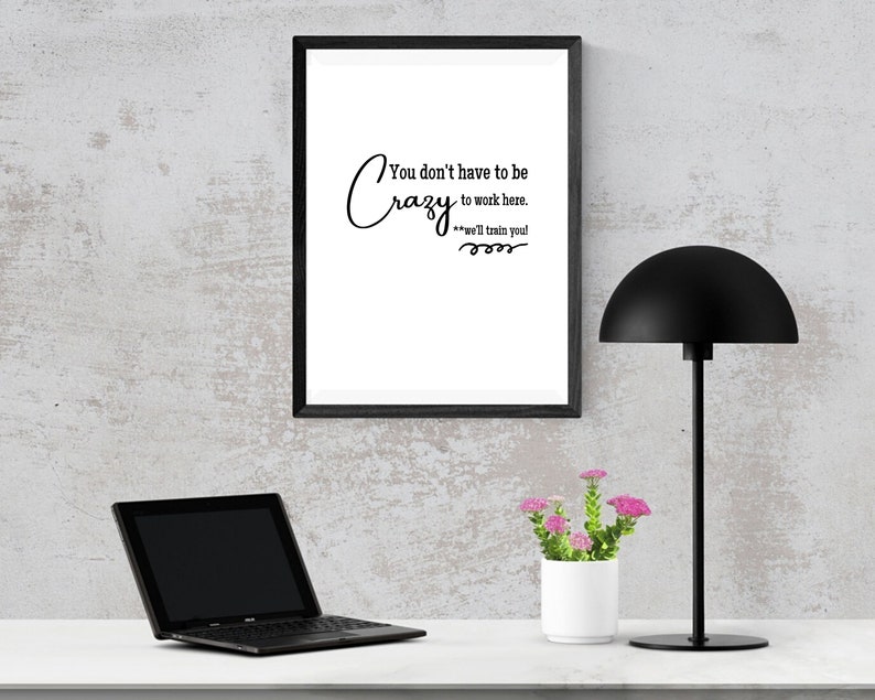 Home Office Decor Funny Poster Cubicle Desk Art Print for Etsy