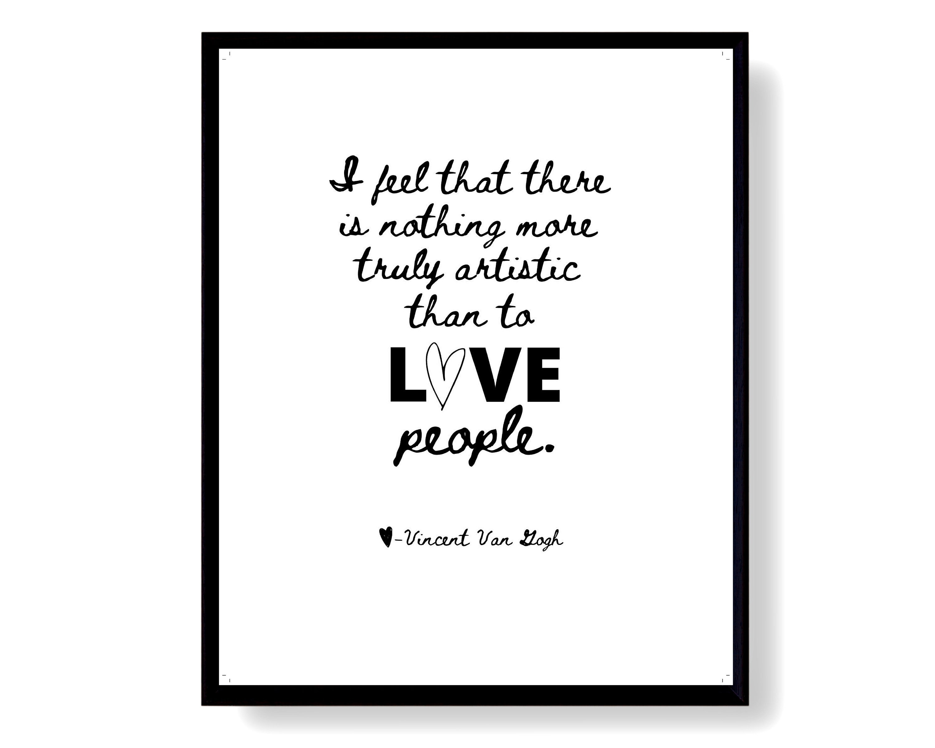 Van Gogh Quote Wall Art Artist Quote Print Love Quote - Etsy