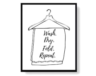 Wasbord Wassen Droog Vouw Herhalen Afdrukbare wasruimte Downloaden