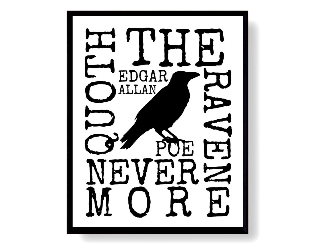 Literary Quote Print, Edgar Allan Poe Poem Print Digital Download ...