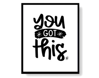 Je hebt deze inspirerende muurkunst afdrukbare, motiverende quote Gym Sign Poster Download