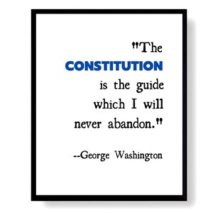 Cita de George Washington, historia estadounidense, arte de pared imprimible, presidente, palabras inspiradoras, cita, constitución, póster, impresión, descarga
