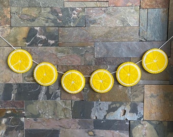 Lemon Felt Garland: Handmade Summer Party Banner