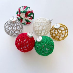 Christmas Crochet Ornaments, Handmade Christmas Ornaments, Crochet Ornament Balls, Christmas tree decorations