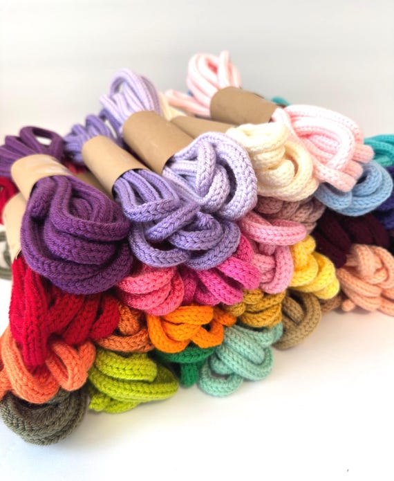 Tricotin I Cord for Wire, Cotton Knitted Cord, Knitted Cord by Yard for Name and Decor, Yarn by Yard in Cord for Crafting, Yarn for Wire Art