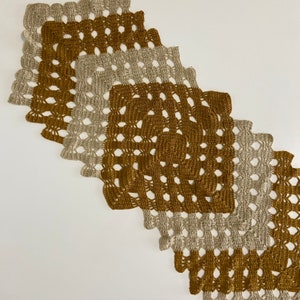 Handmade Crochet Table Runner: Cotton Table Decor