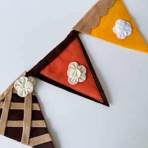 Thanksgiving Pie Felt Garland, Thanksgiving Table Decorations, Fall Felt Banner, Fall Autumn Decor, Felt Pie Banner Mantle Decor