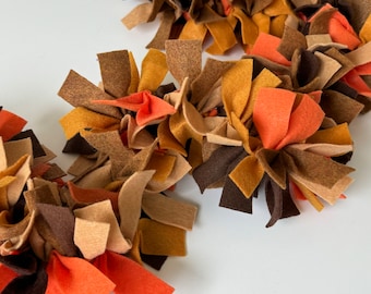 Fall Felt Strip Garland: Autumn Thanksgiving Mantel Decor (80")