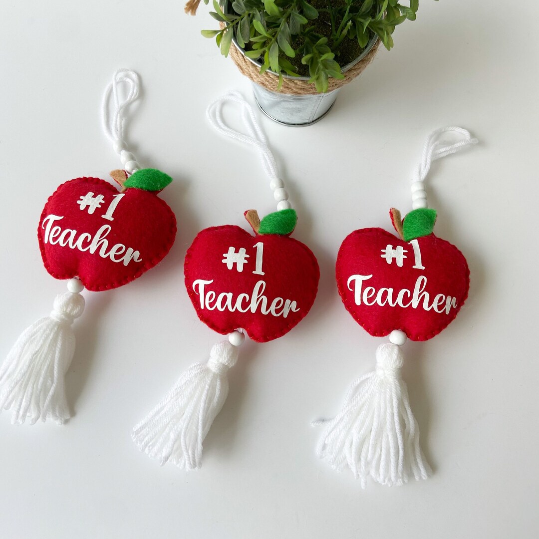 Teacher Gift Ornament, Teacher Felt Ornaments, Teacher 1 Felt Ornaments