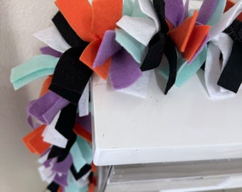 Pastel Halloween Felt Garland: 80" Boho Fall Decor
