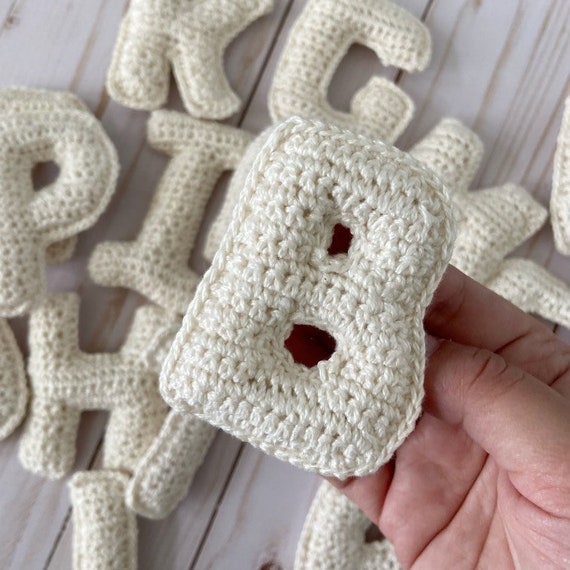 Crochet Alphabet Crochet Stuffed Letters Montessori Etsy