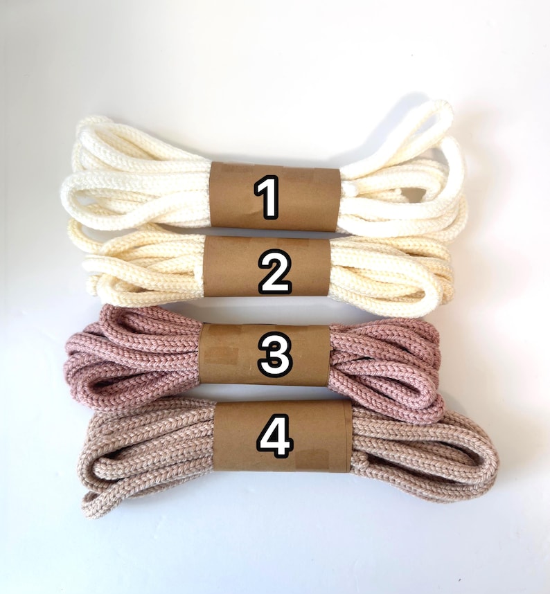 Tricotin I Cord for Wire, Cotton Knitted Cord, Knitted Cord by Yard for Name and Decor, Yarn by Yard in Cord for Crafting, Yarn for Wire Art image 3