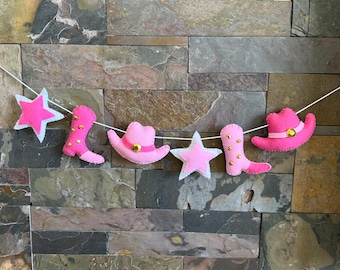 Cowgirl Felt Garland: Western Theme Party Decor