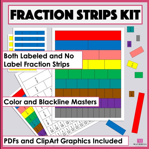 Fraction Tiles Clipart Etsy