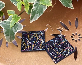 Wooden Earrings |Multiple Shapes/  Sustainable Hand Painted Jewelry | Eco FriendlyPresent