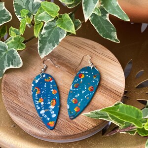 Rainbow Hand-Painted Earrings | Wooden Multicolor Jewelry | LGBTQ Pride