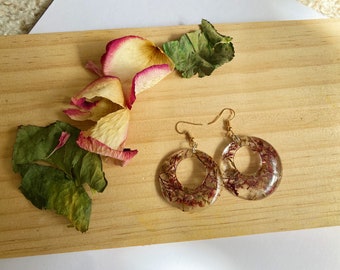 Dried Flower Earrings/ Cosplay Accessories/ DnD Gift/ Nature Lover Earrings/ Bridesmaid Gift/ Mothers Day Gift/ Easter Outfit