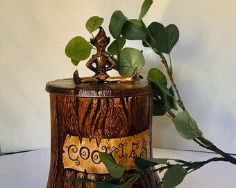 wooden cookie jar