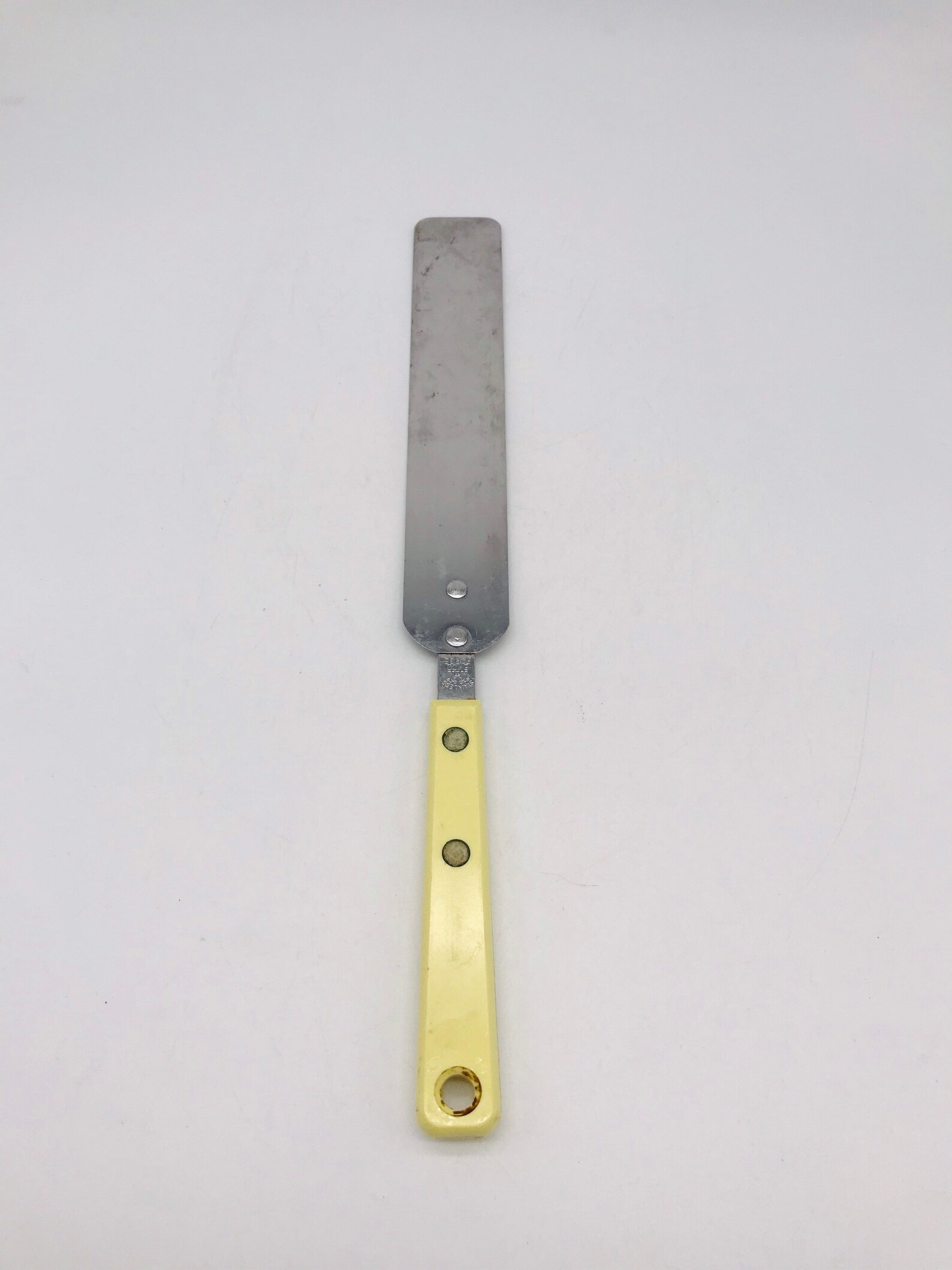 Vintage EKCO Stainless Frosting Spatula / Yellow Wood Handle / Etsy