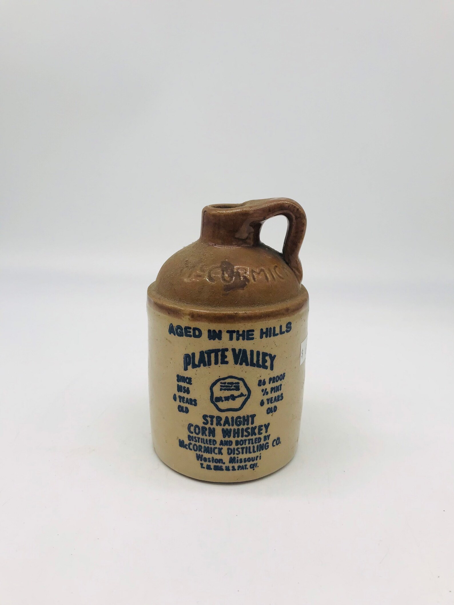 Vintage Stoneware Corn Whiskey Jug with Handle. Platte Valley Etsy