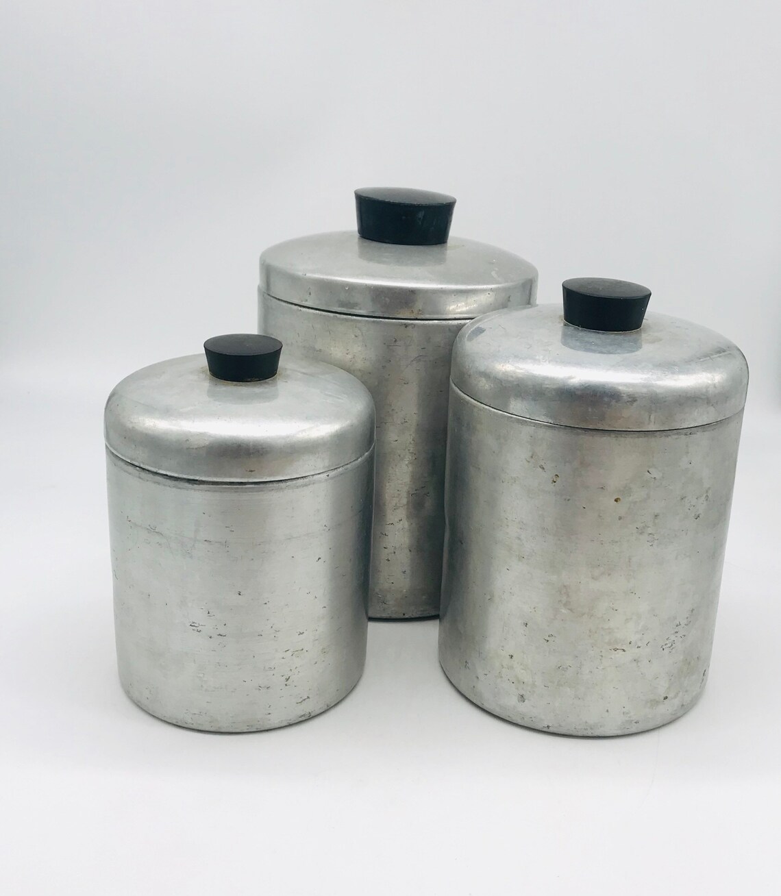 Conjunto de botes de aluminio vintage conjunto de tres | Etsy