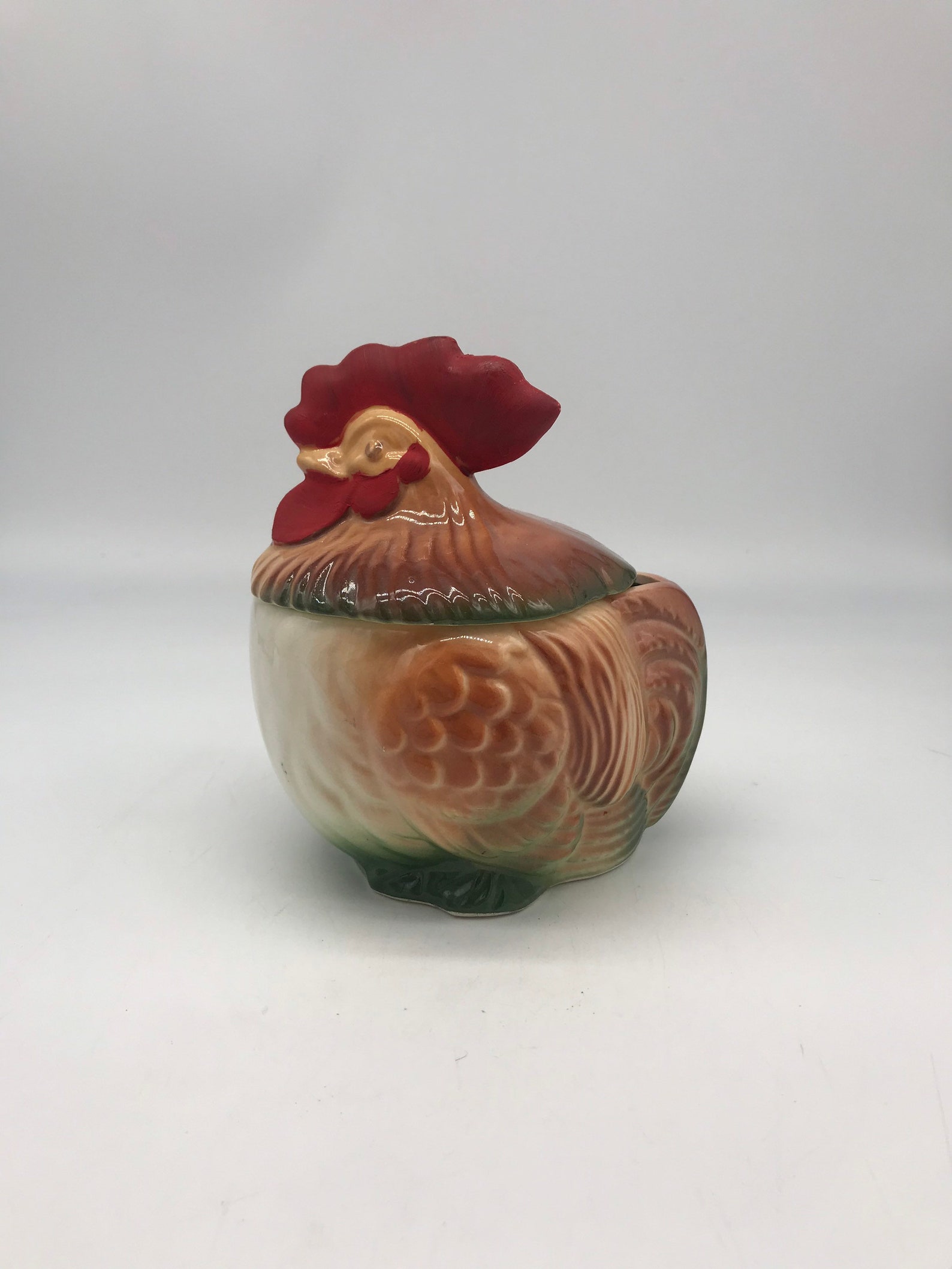 Vintage Rooster Ceramic Dish Rooster Container Sugar Bowl Etsy