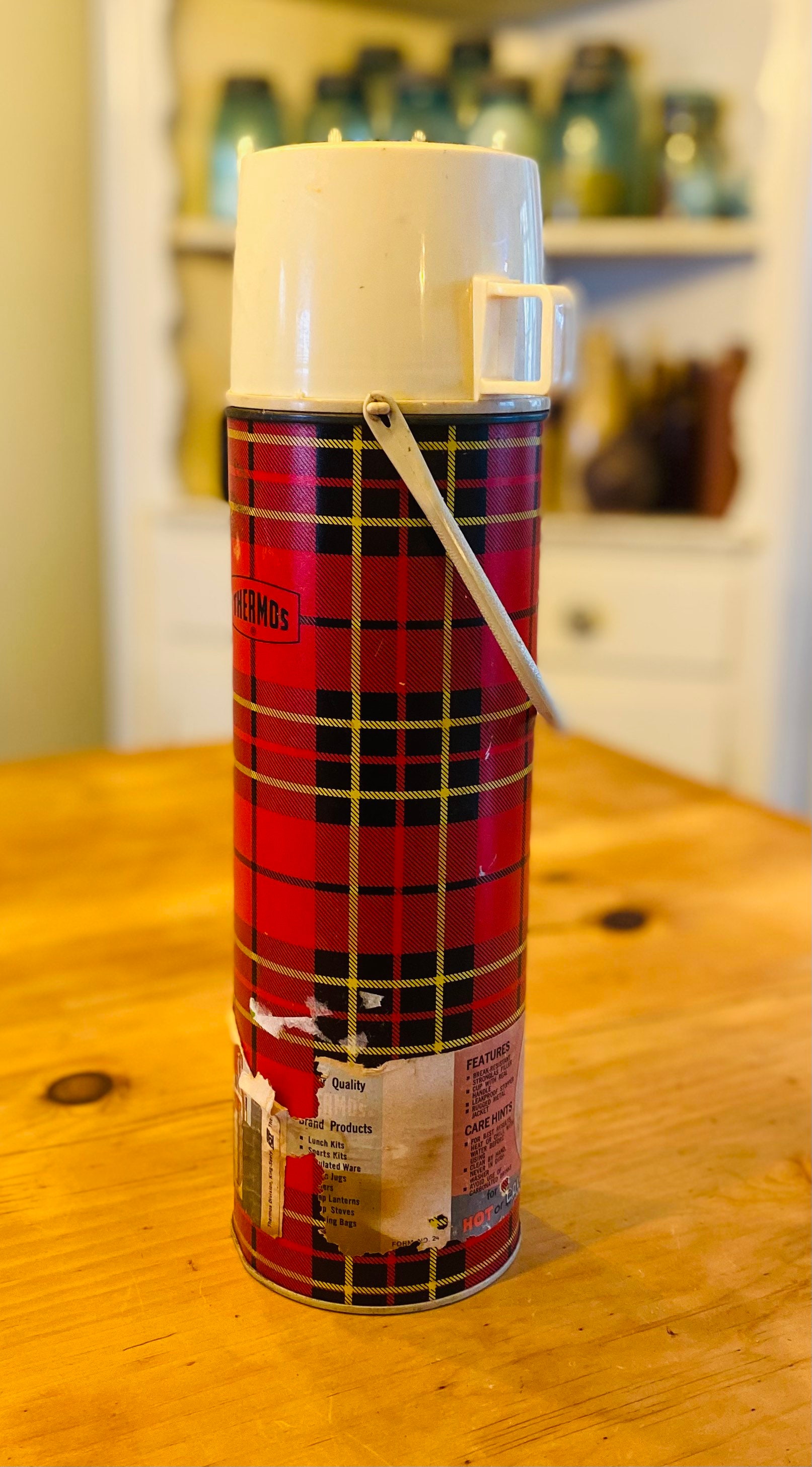 Vintage Plaid Thermos Set- Large Set – Grae Studio Design