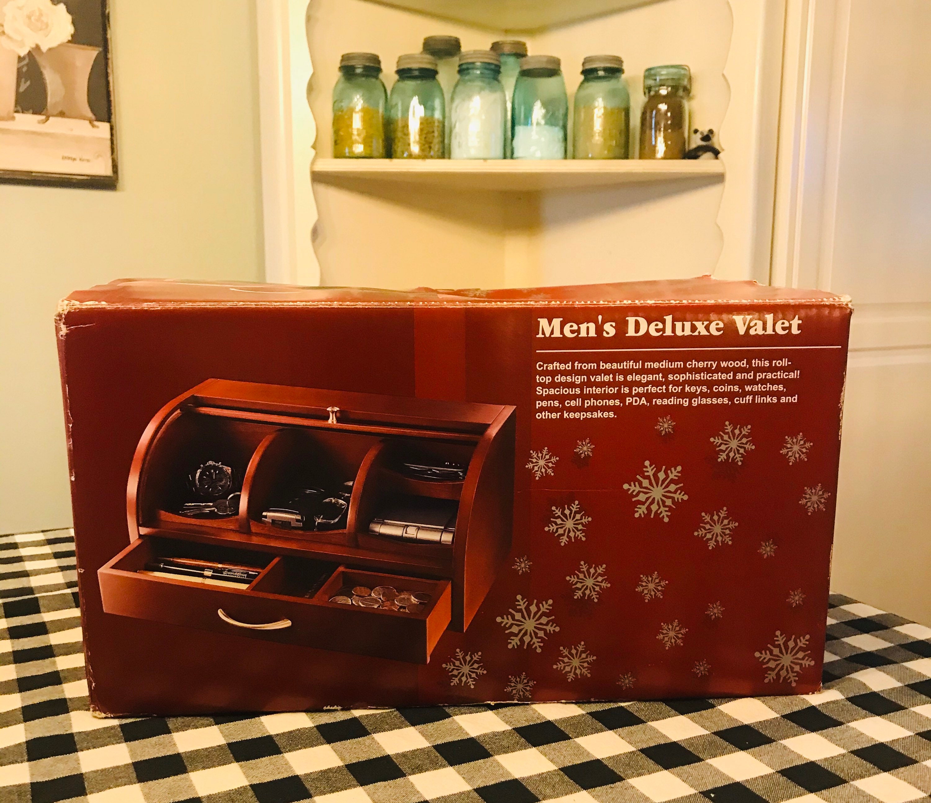 Mens Deluxe Valet Box Cherry Wood Etsy