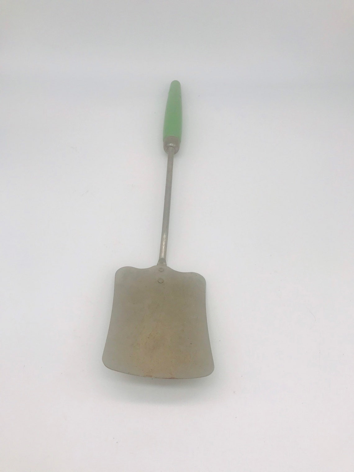 Vintage Green Wooden Handle Spatula Kitchen Utensils Etsy