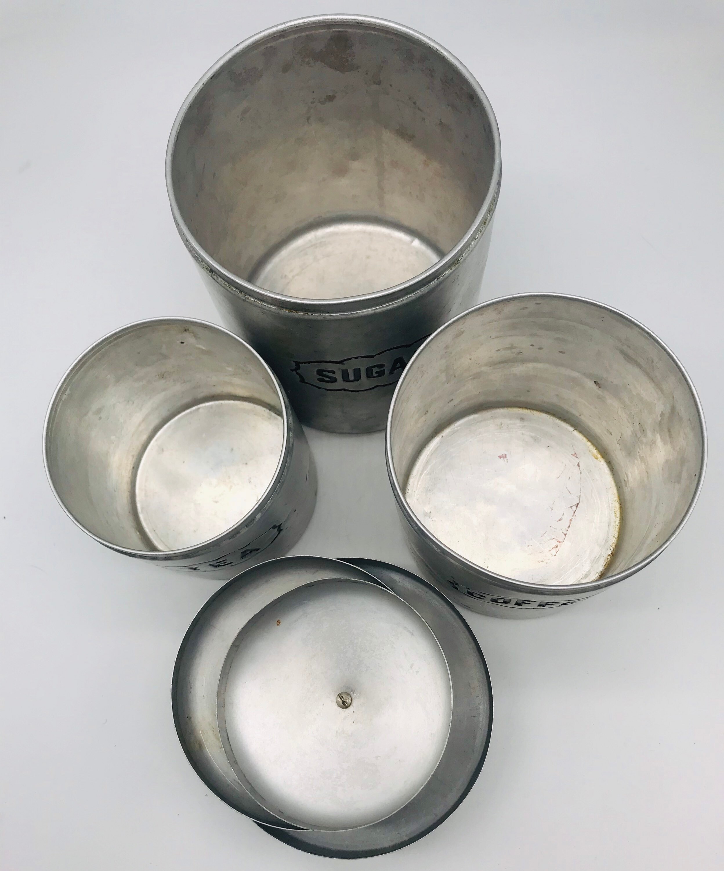 Conjunto de botes de aluminio vintage conjunto de tres | Etsy